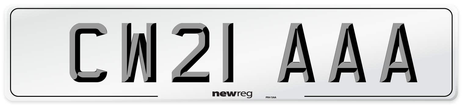 CW21 AAA Number Plate from New Reg